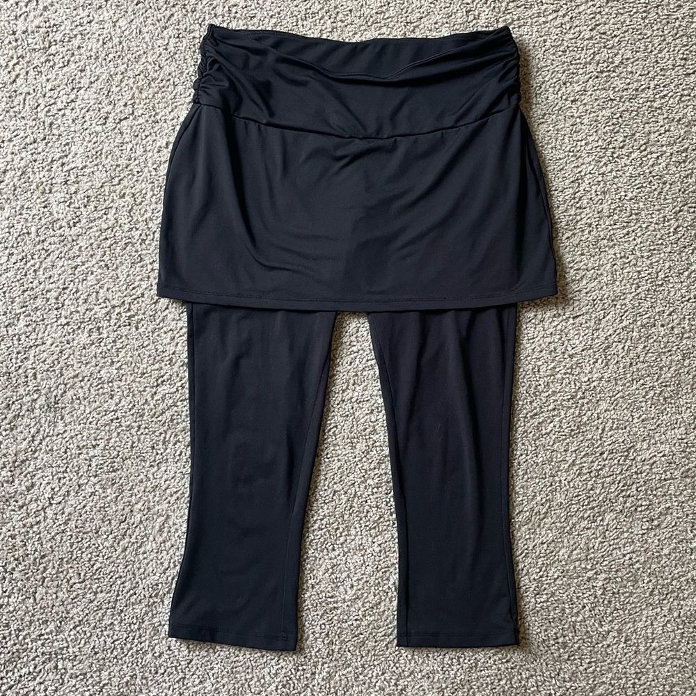 Columbia Black Athletic Skeggings Skirt with Leggings